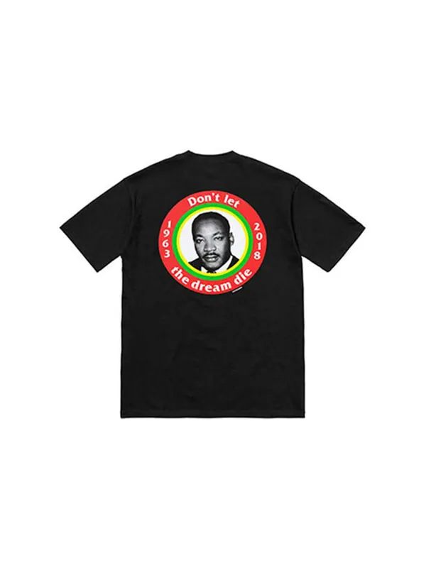Футболка ss18 mlk dream tee black gold short sleeve Supreme — изображение 2 из 2, черный