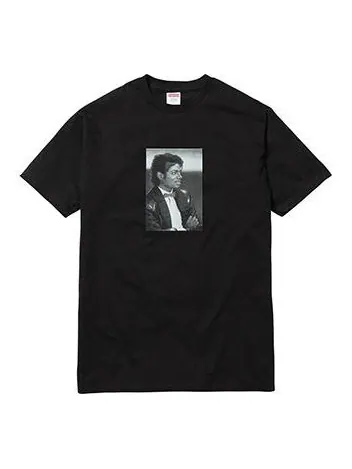 Футболка ss17 michael jackson tee black printing short sleeve Supreme — изображение 1 из 2, черный