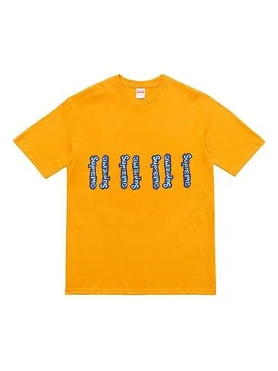 Футболка ss18 gonz logo tee mustard logo tee Supreme — изображение 1 из 1, желтый