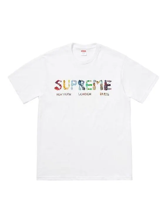 Футболка ss18 alphabet logo short sleeve white Supreme — изображение 1 из 1, белый