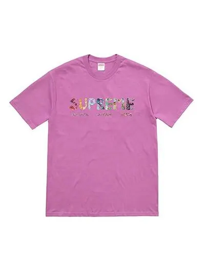 Футболка Supreme SS18 Rocks Tee Light Purple Logo Tee — изображение 1 из 1, фиолетовый
