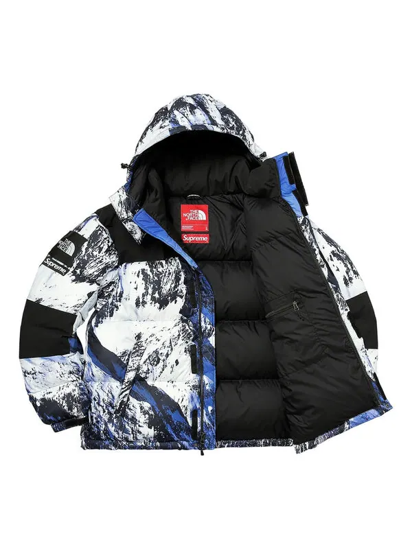 Куртка x the north face mountain baltoro 700 fill down jacket 'white blue black' Supreme — изображение 3 из 4