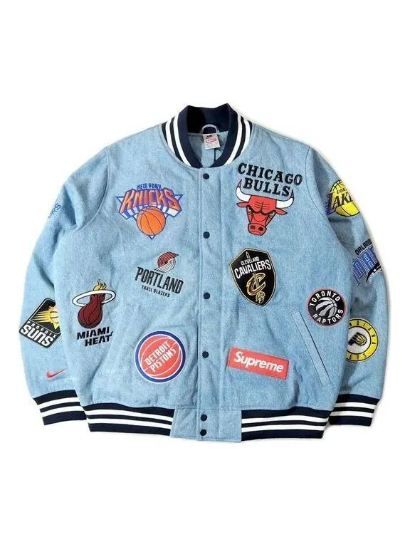 Куртка x nike x nba teams warm-up jacket 'teal multi-color' Supreme — изображение 1 из 3, мульти