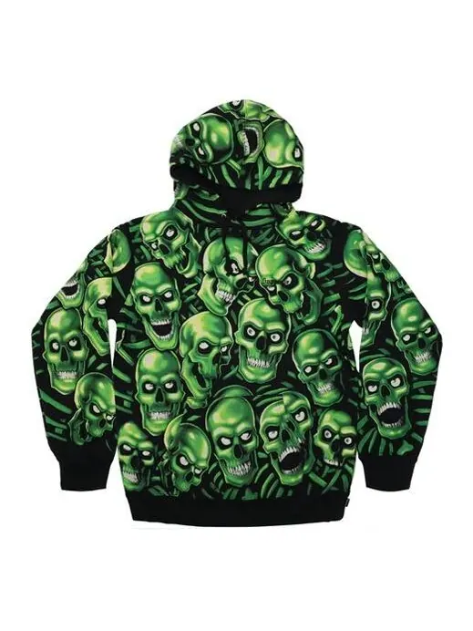 Толстовка Supreme SS18 Week1 Skull Pile Hooded Sweatshirt — изображение 1 из 1, зеленый