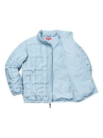 Куртка Supreme Bonded Logo Puffy Jacket 'Teal' — изображение 3 из 3, бирюзовый