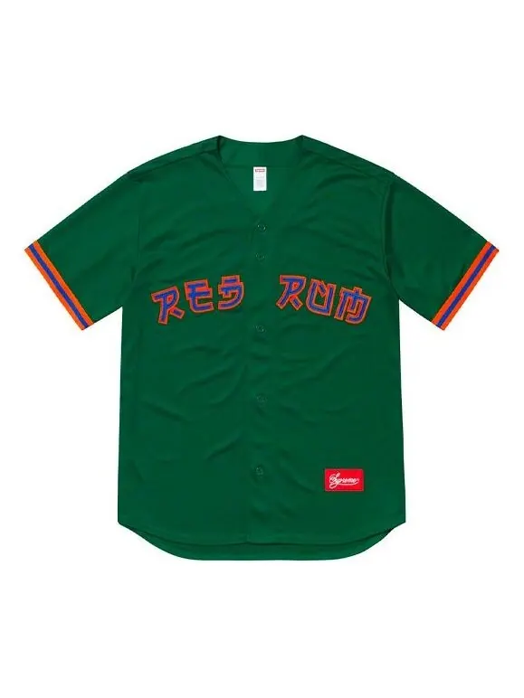 Спортивная футболка ss19 red rum baseball jersey green Supreme — изображение 1 из 1, зеленый