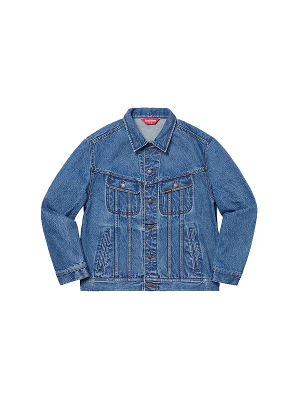 Куртка ss19 new york painted trucker jacket Supreme — изображение 2 из 3, синий