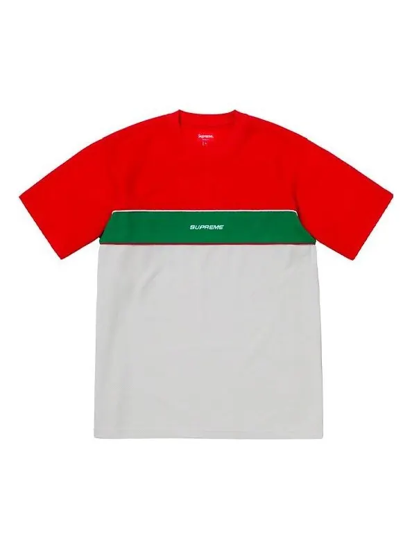 Футболка ss19 piping practice ss top logo tee Supreme — изображение 1 из 2, красный