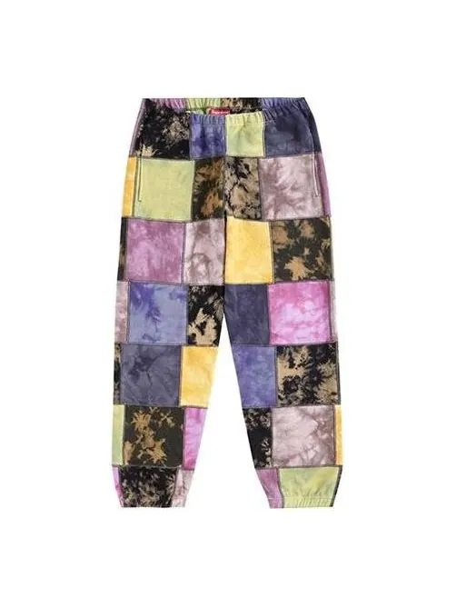 Брюки patchwork tie dye sweatpants 'multi-color' Supreme — изображение 1 из 2, мульти