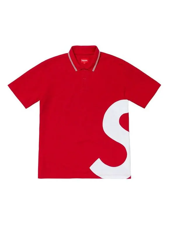Футболка Supreme SS19 S Logo Polo Side S Logo Polo Shirt Unisex Red — изображение 1 из 2, красный