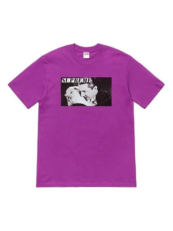 Футболка ss19 bela lugosi tee vampire printing short sleeve purple Supreme — изображение 1 из 1, фиолетовый