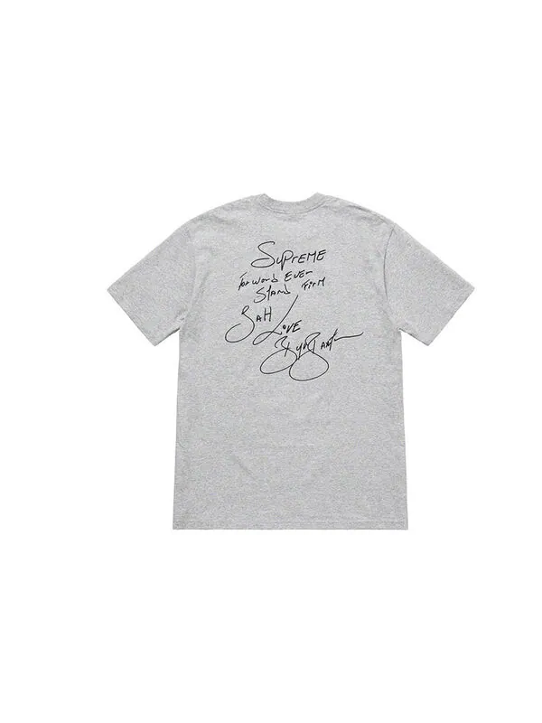 Футболка ss19 buju banton tee reggae character printing short sleeve gray Supreme — изображение 2 из 2, серый