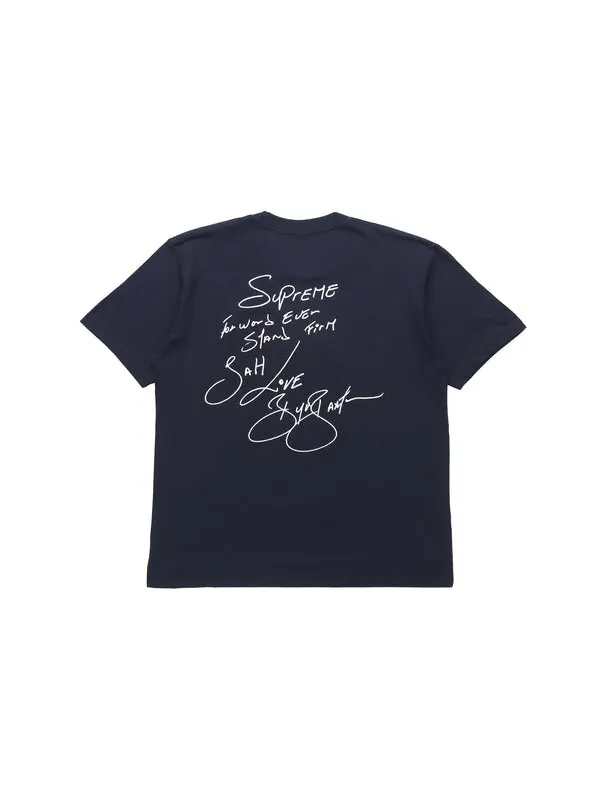 Футболка ss19 buju banton tee reggae character printing short sleeve navy blue Supreme — изображение 2 из 2, синий