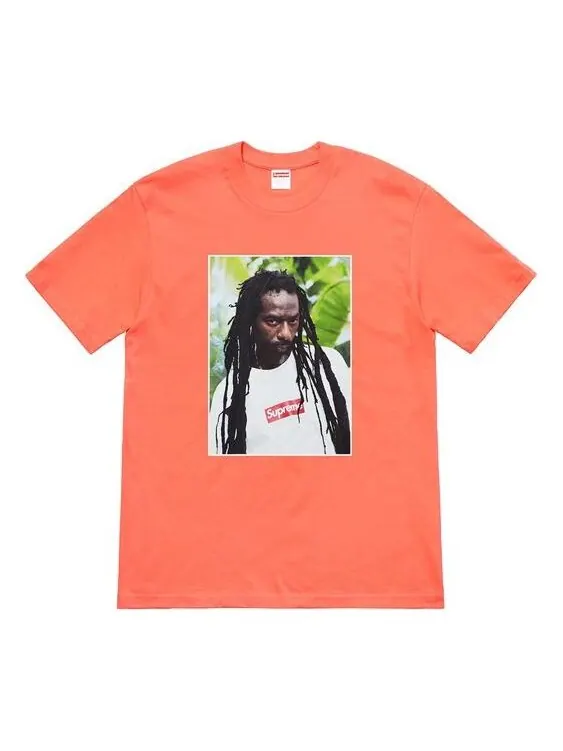 Футболка ss19 buju banton tee reggae character printing short sleeve orange Supreme — изображение 1 из 2, оранжевый
