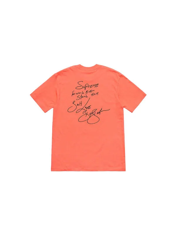 Футболка ss19 buju banton tee reggae character printing short sleeve orange Supreme — изображение 2 из 2, оранжевый