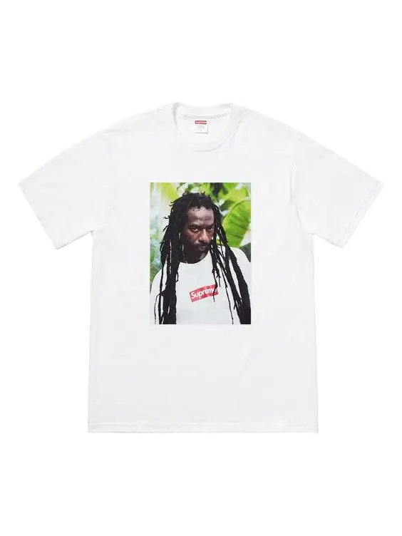 Футболка ss19 buju banton tee reggae character printing short sleeve white Supreme — изображение 1 из 4, белый