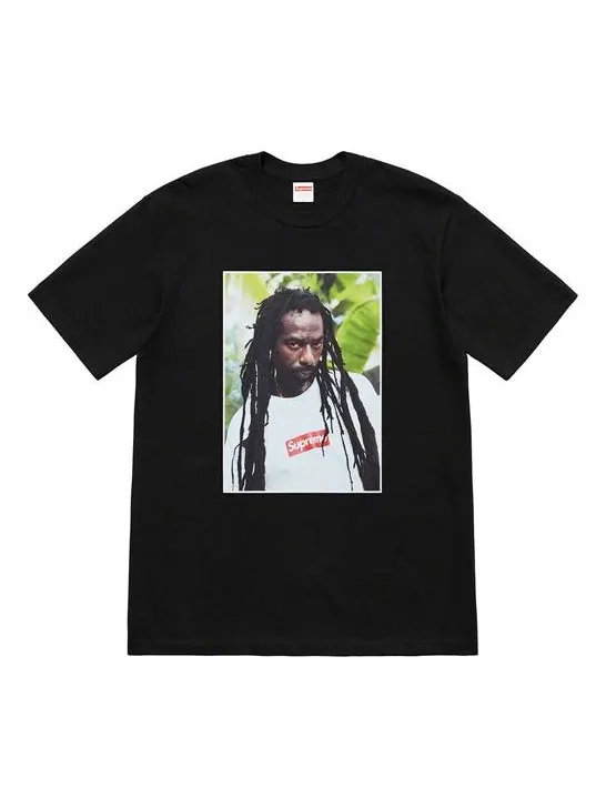 Футболка buju banton tee reggae character printing short sleeve black Supreme — изображение 1 из 2, черный