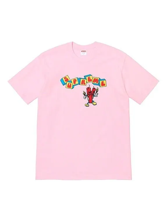 Футболка ss19 dynamite tee printing short sleeve pink Supreme — изображение 1 из 1, розовый