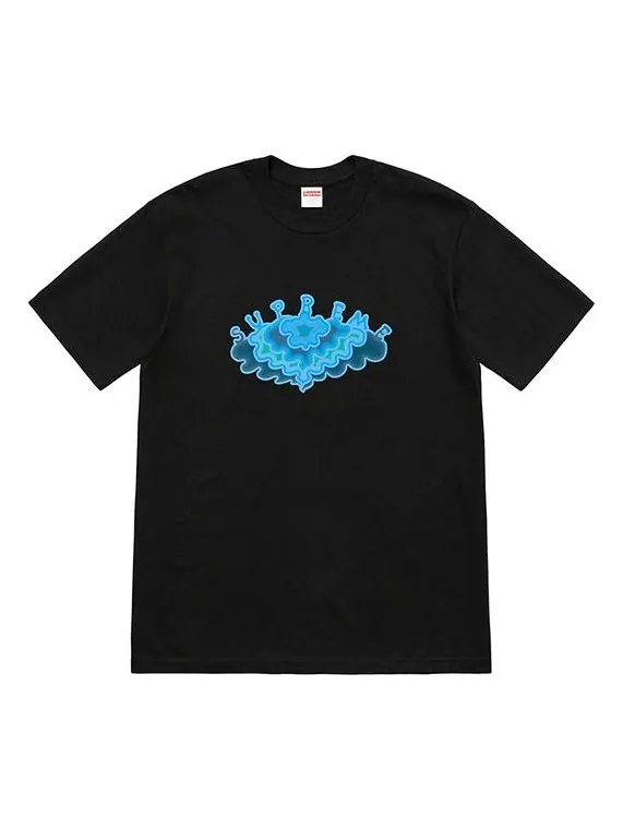 Футболка ss19 cloud tee clouds pattern short sleeve black Supreme — изображение 1 из 1, черный