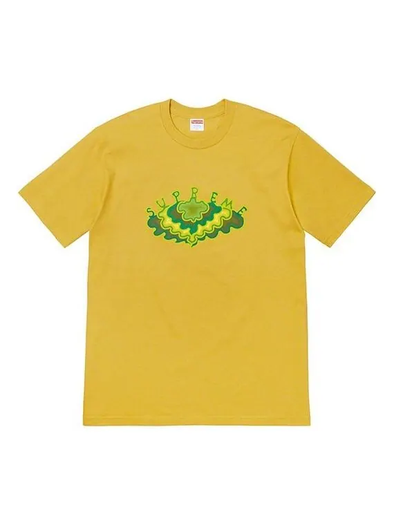 Футболка ss19 cloud tee clouds pattern short sleeve yellow Supreme — изображение 1 из 1, желтый