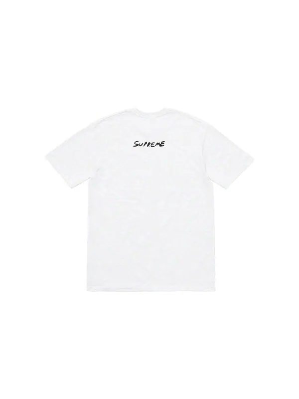 Футболка Supreme SS19 Reaper Tee Printing Short Sleeve Unisex Gray White — изображение 2 из 2, серо-белый