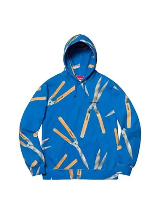 Толстовка ss19 shears hooded sweatshirt royal Supreme — изображение 1 из 2, синий
