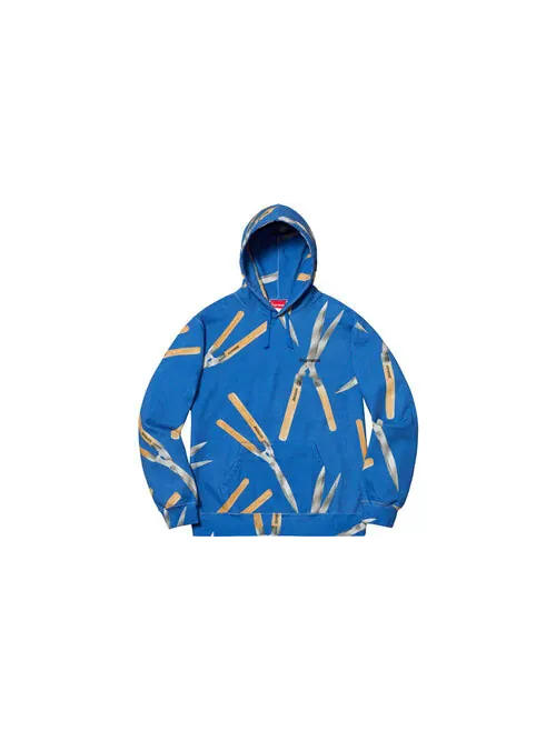Толстовка ss19 shears hooded sweatshirt royal Supreme — изображение 2 из 2, синий