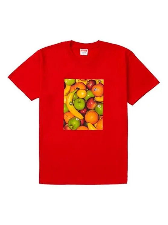Футболка ss19 fruit tee red printing short sleeve Supreme — изображение 1 из 1, красный