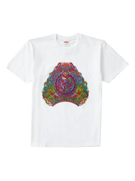 Футболка ss19 knot tee white totem printing short sleeve Supreme — изображение 1 из 1, белый