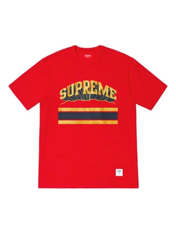 Футболка ss19 cloud arc tee red 3d clouds large logo short sleeve Supreme — изображение 1 из 1, красный
