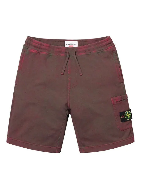 Шорты ss19 x stone island sweatshort crossover cargo brick red shorts Supreme — изображение 1 из 1, красный