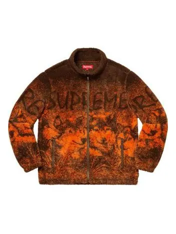 Куртка Supreme SS19 Wolf Fleece Jacket Orange Totem polar fleece Unisex — изображение 1 из 3, оранжевый