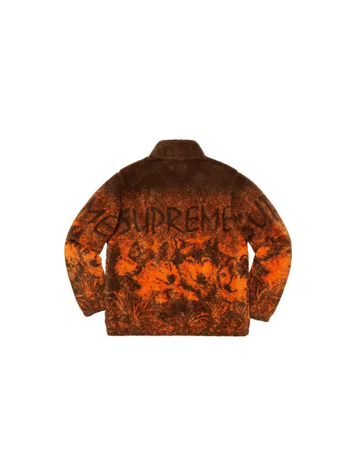 Куртка Supreme SS19 Wolf Fleece Jacket Orange Totem polar fleece Unisex — изображение 2 из 3, оранжевый