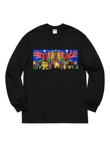 Футболка ss19 gilbert x george death after life l/s t-shirt 'black' Supreme — изображение 1 из 1, черный
