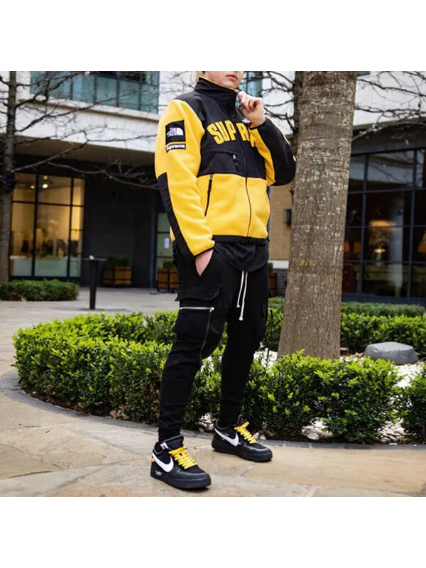 Куртка Supreme SS19 x The North Face Arc Logo Denali Fleece Jacket Yellow — изображение 3 из 4, желтый