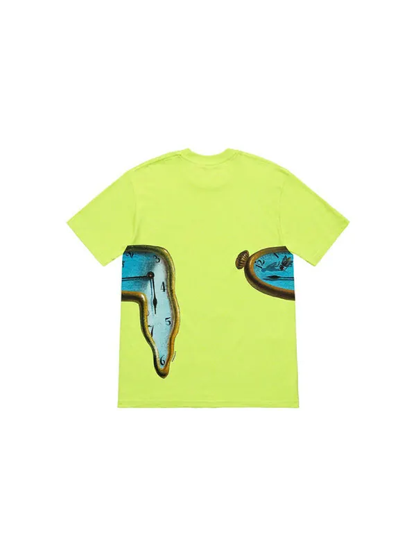 Футболка ss19 the persistence of memory neongreen tee Supreme — изображение 2 из 2, зеленый