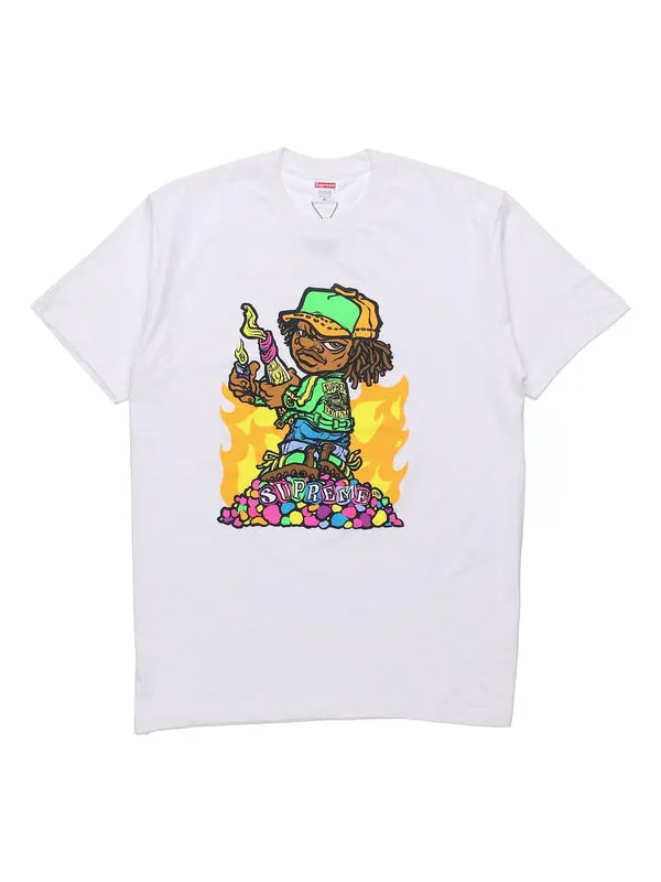 Футболка ss19 molotov kids tee white little boy short sleeve Supreme — изображение 1 из 2, белый