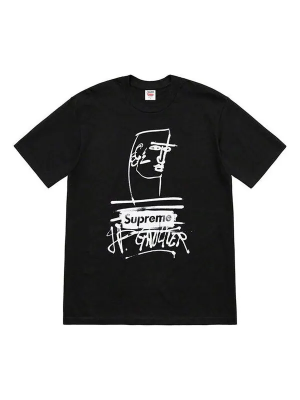 Футболка ss19 x jean paul gaultier black tee Supreme — изображение 1 из 2, черный