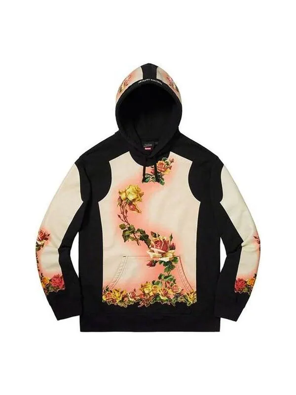 Толстовка x jean paul gaultier floral print hooded sweatshirt 'white black yellow' Supreme — изображение 1 из 4