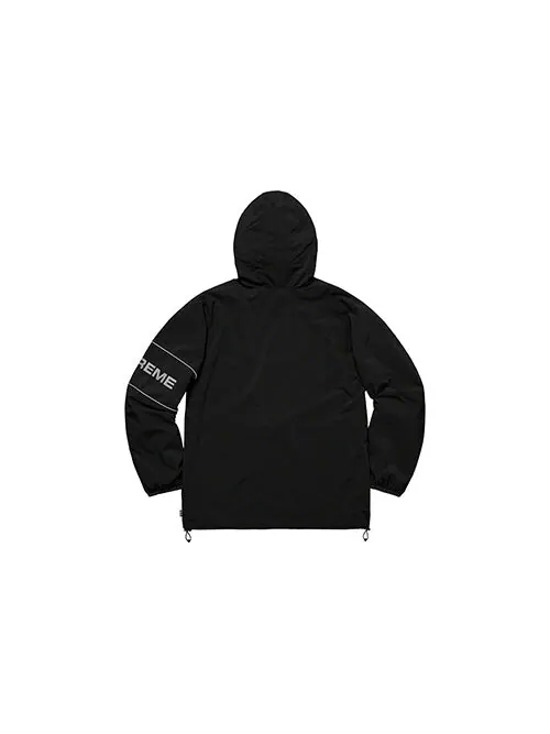 Куртка ripstop hooded pullover half zipper waterproof interchange jacket black Supreme — изображение 2 из 2, черный
