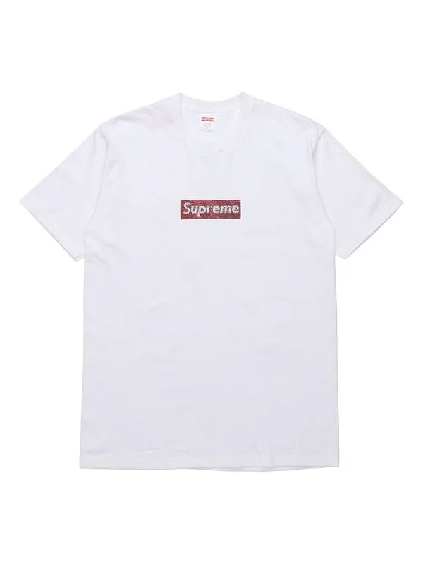 Футболка ss19 x swarovski box logo tee bogot Supreme — изображение 1 из 2, белый