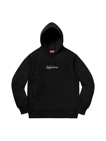 Толстовка ss19 x swarovski box hooded sweatshirt bogo Supreme — изображение 1 из 1, черный