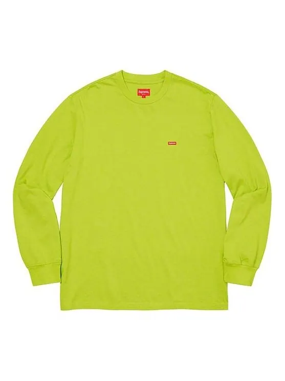 Футболка ss20 week 4 small box ls tee logo tee Supreme — изображение 1 из 1, зеленый