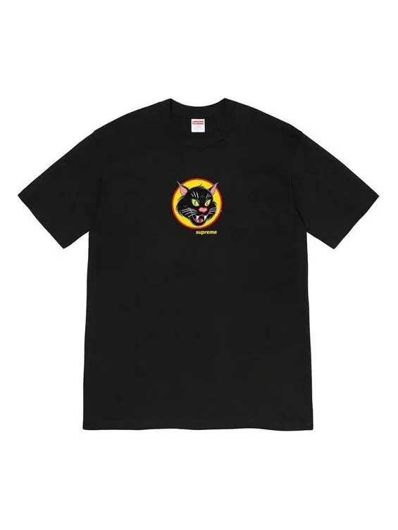 Футболка ss20 black cat short sleeve black Supreme — изображение 1 из 2, черный