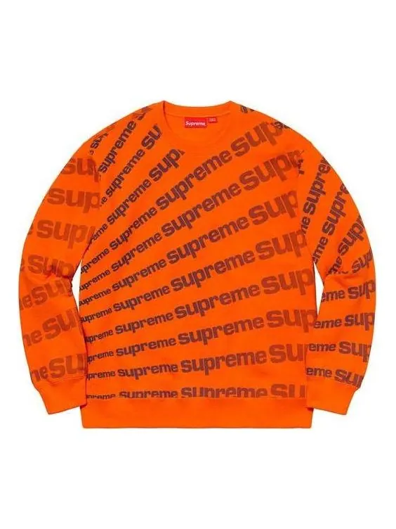 Свитер radial crewneck 'orange black' Supreme — изображение 1 из 1, оранжевый/черный