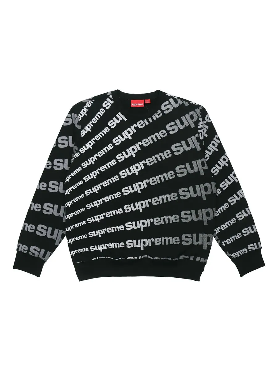 Худи Supreme SS20 Week 1 Radial Crewneck Logo Full Print Round Neck Unisex Black — изображение 1 из 2, черный