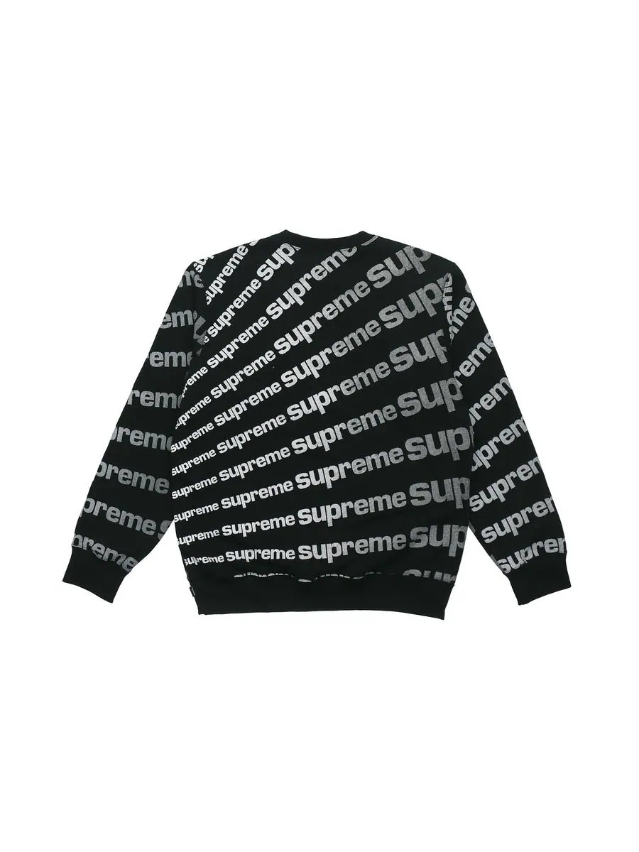 Худи Supreme SS20 Week 1 Radial Crewneck Logo Full Print Round Neck Unisex Black — изображение 2 из 2, черный
