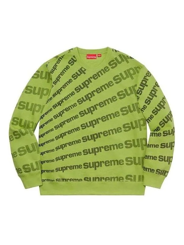 Свитер radial crewneck 'green black' Supreme — изображение 1 из 1, зеленый/черный