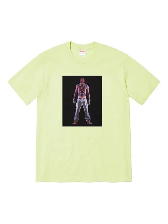 Футболка ss20 week 1 tupac hologram tee Supreme — изображение 1 из 1, зеленый