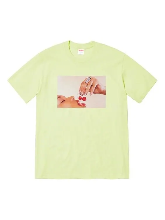 Футболка ss20 week 1 cherries tee Supreme — изображение 1 из 1, зеленый